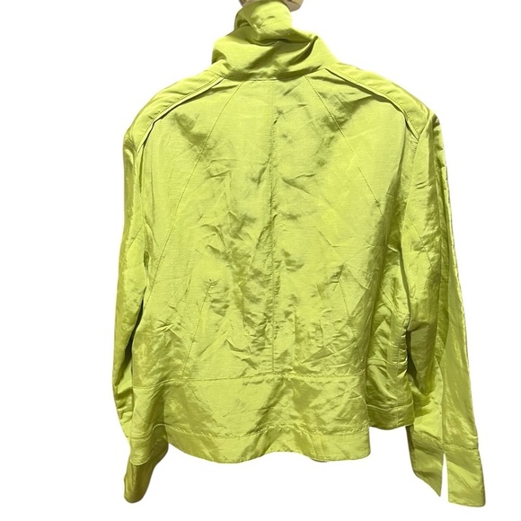 Lafayette 148 Stylish Chartreuse Women's Linen Blend Jacket - Picture 9 of 14